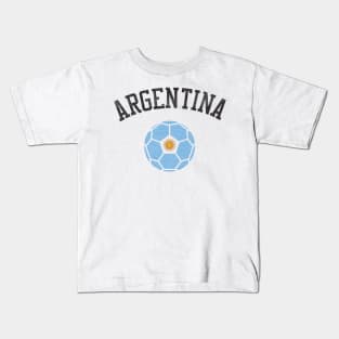 Argentina Soccer Team Heritage Flag Kids T-Shirt